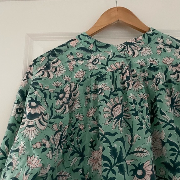 Dilli Grey Mint Winter Jasmine Girlfriend Night Shirt Dress Organic Cotton - Picture 5 of 10